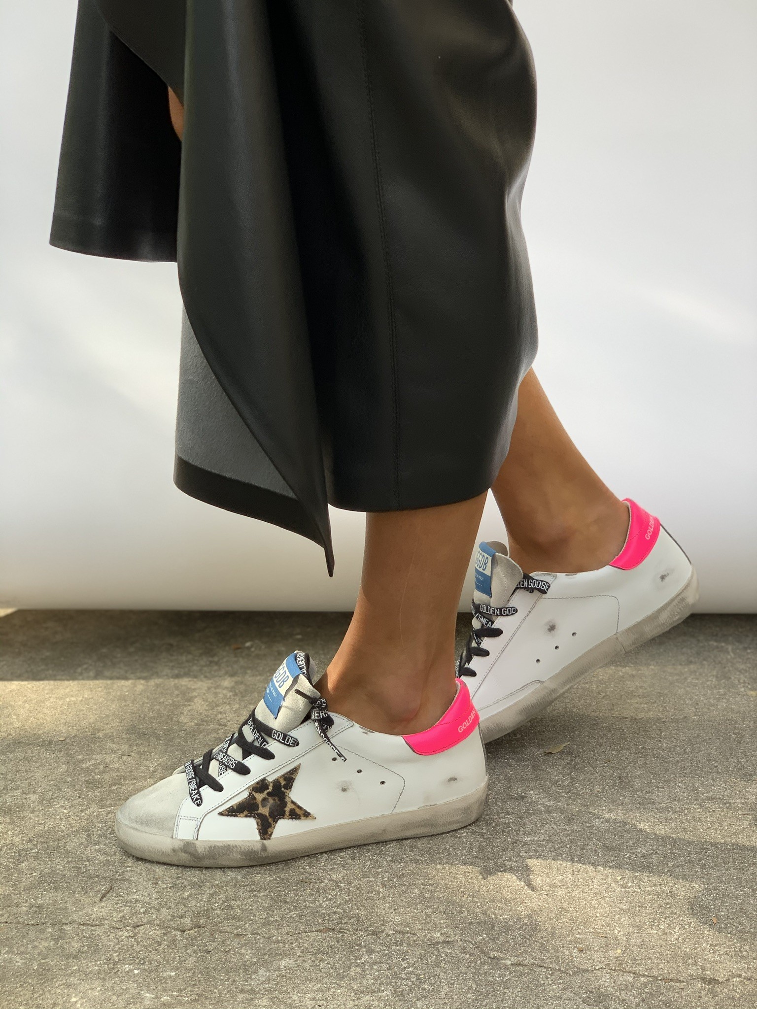 golden goose superstar sneakers pink