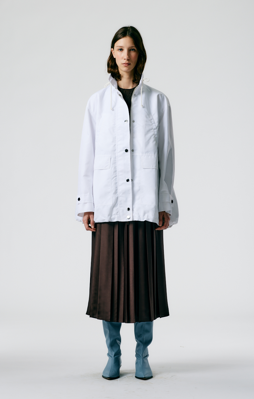 TIBI Eco Nylon Anorak, White | Aria Online